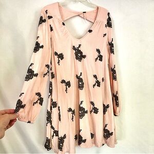 Free People Embroidered Mini Dress Size XS